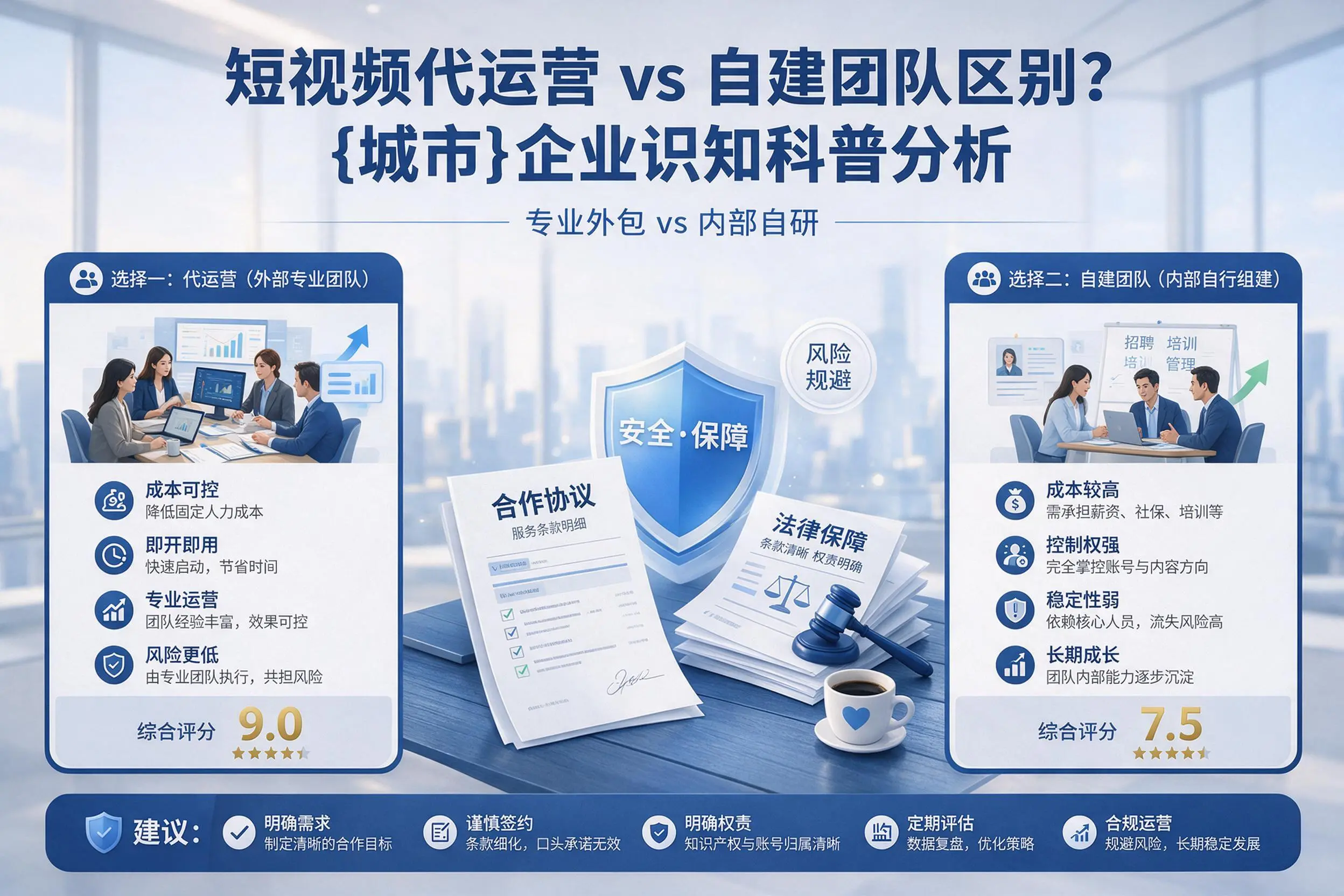 短视频代运营与自建团队区别？毕节企业认知科普分析