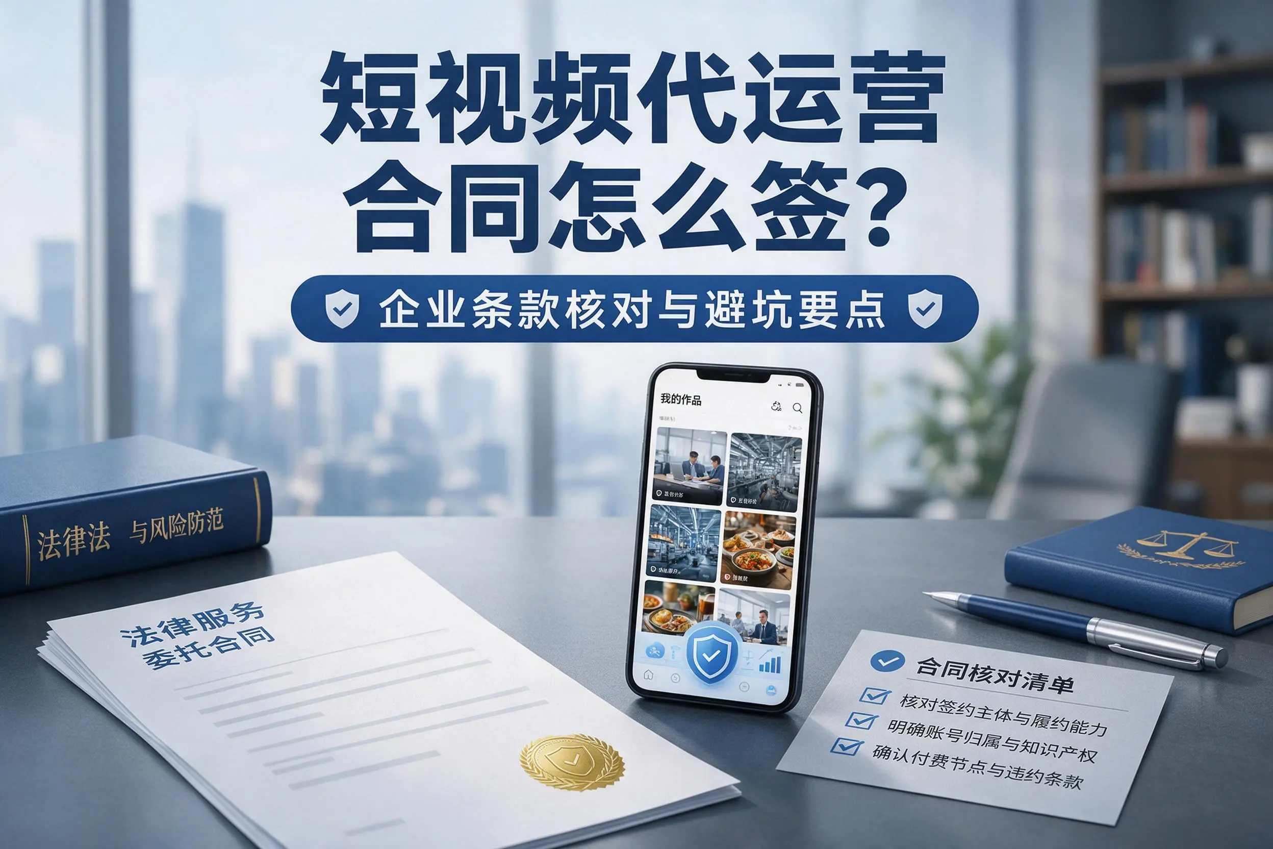 短视频代运营合同怎么签？毕节企业条款核对与避坑要点