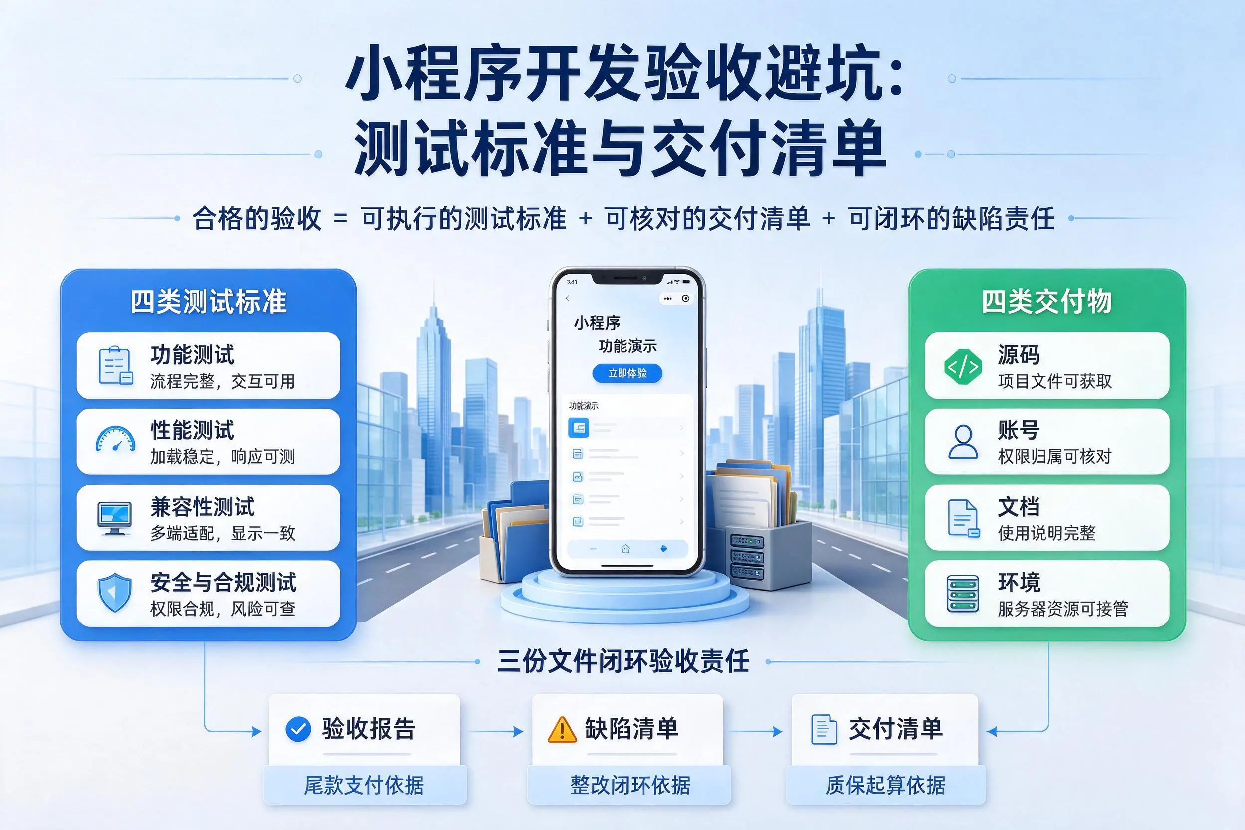 毕节小程序开发验收避坑：测试标准与交付清单