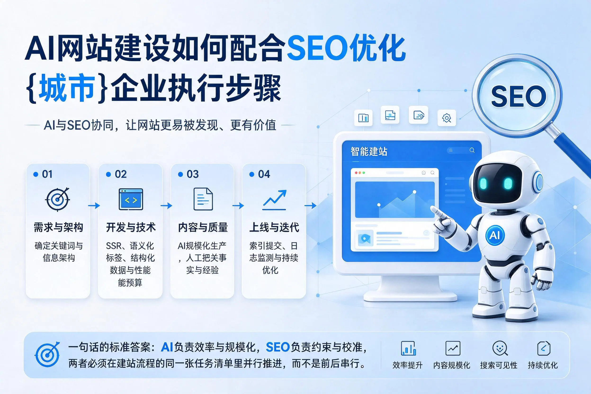AI网站建设如何配合SEO优化,毕节企业执行步骤