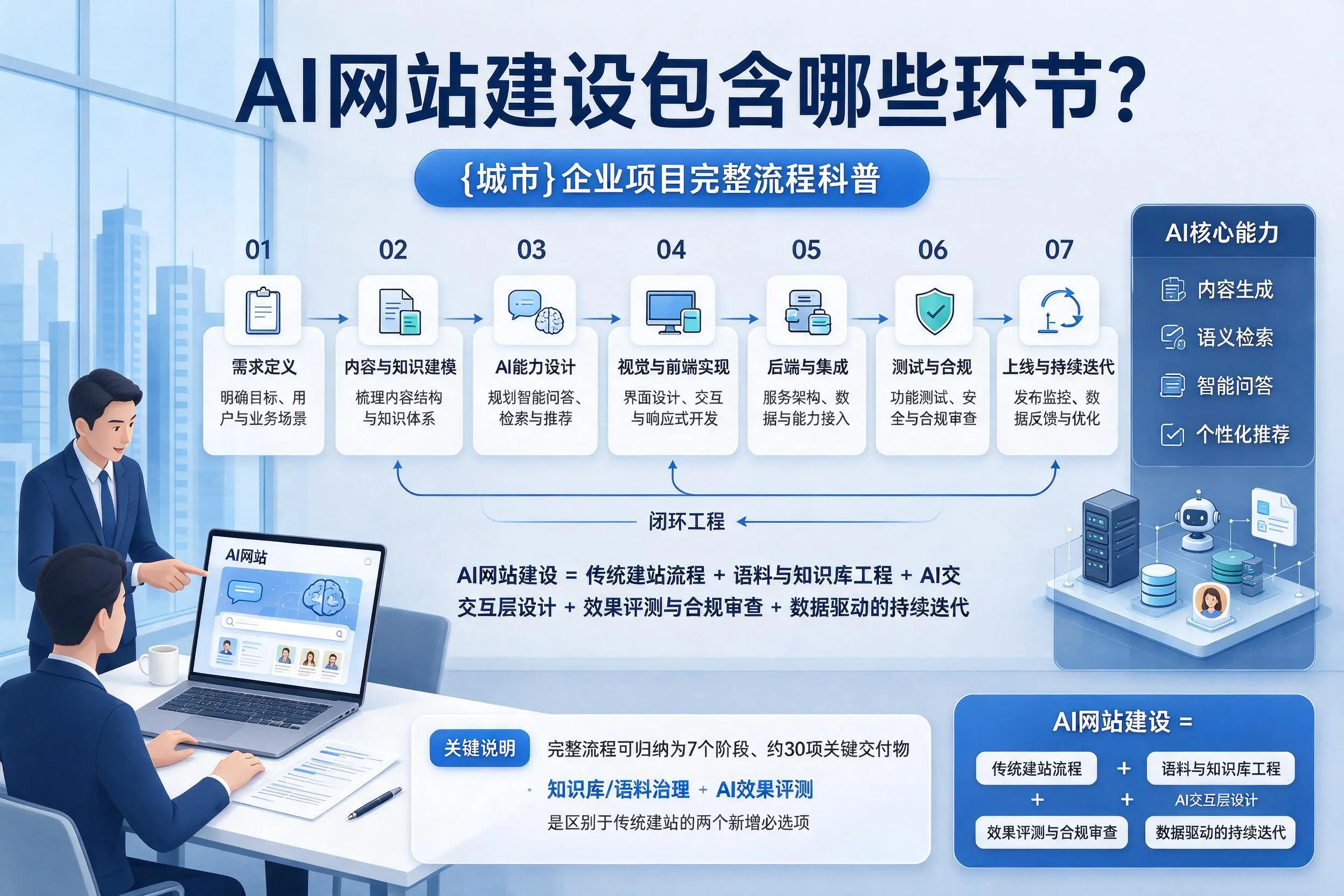 AI网站建设包含哪些环节？毕节企业项目完整流程科普