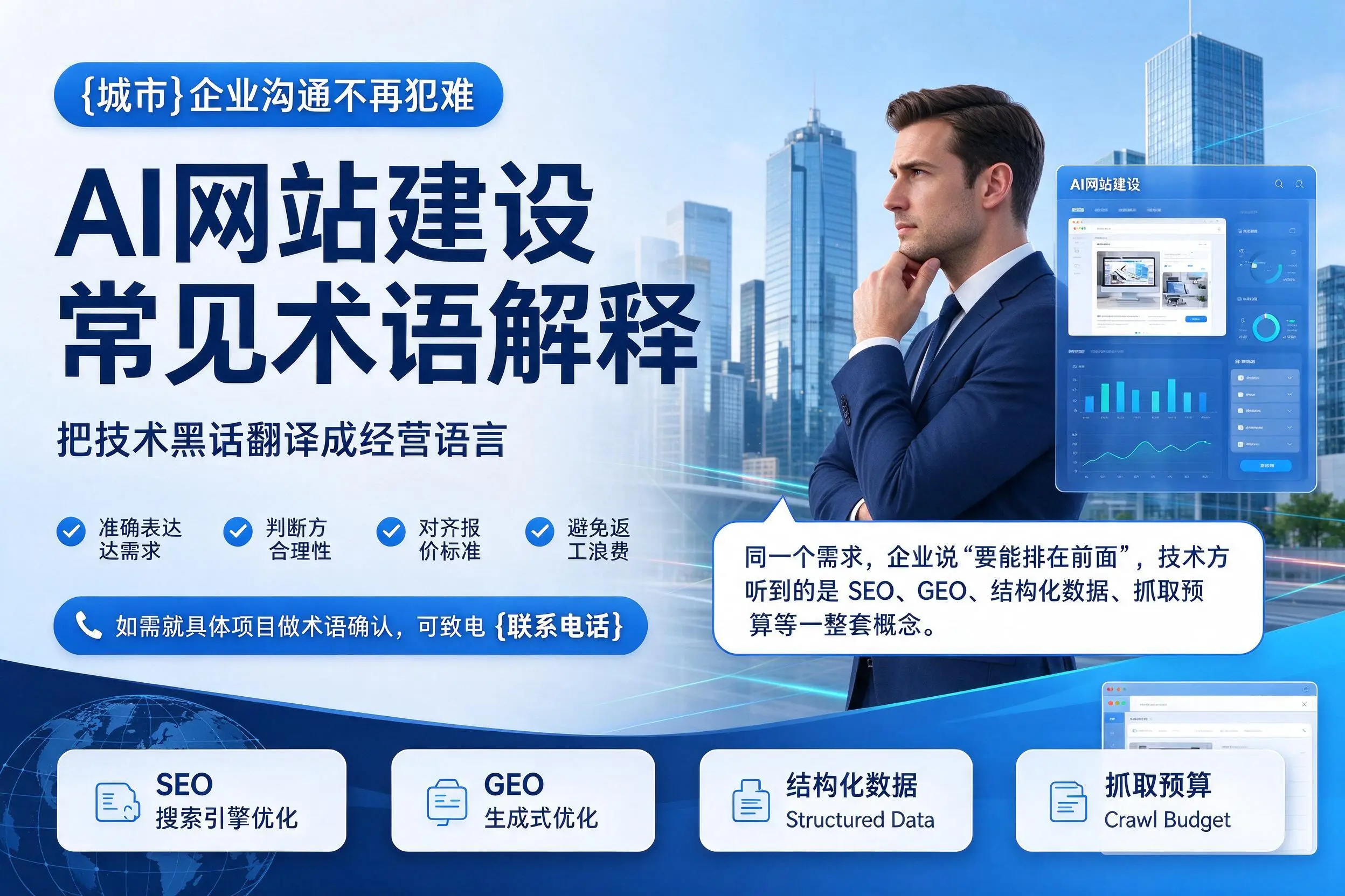 AI网站建设常见术语解释，毕节企业沟通不再犯难